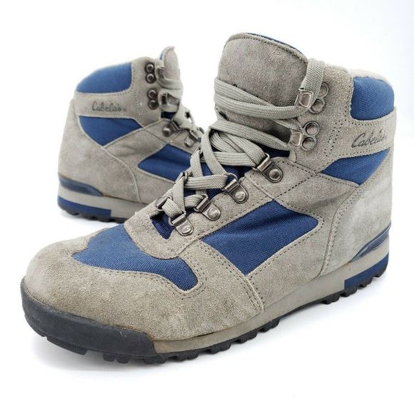 Cabela's Shoes Cabelas Mens Hiking Boots 85d Gray Suede Athletic